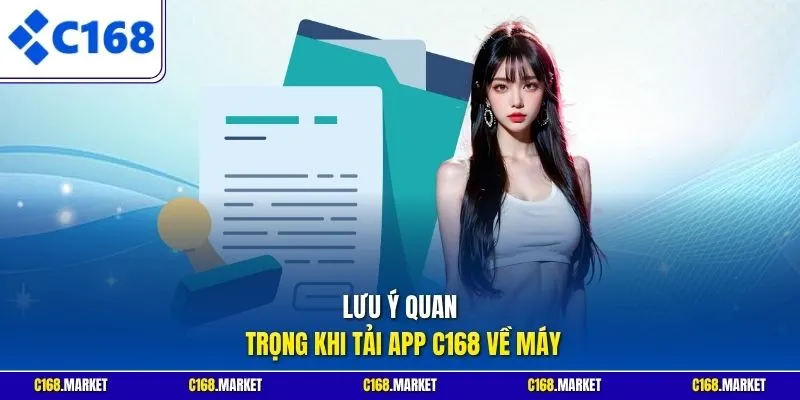 Lưu ý quan trọng khi tải app C168 về máy
